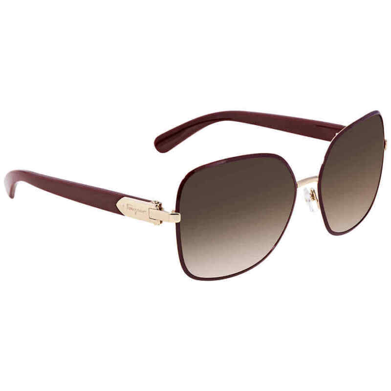 Salvatore Ferragamo Bordeaux Gradient Square Ladies Sunglasses SF150S 728 59